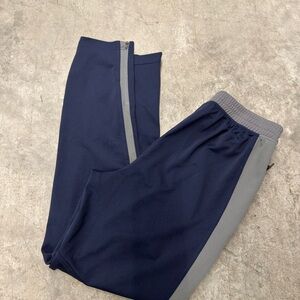 Under Armour Navy Track Pants with Gray Waistband